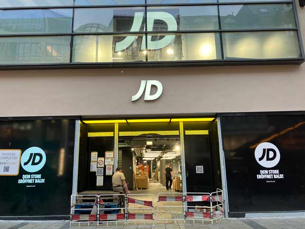 Ein "JD Flagship Store" eröffnet in München in der Kaufinger Strasse 18, demnächst Foto: Marikka-Laila Maisel